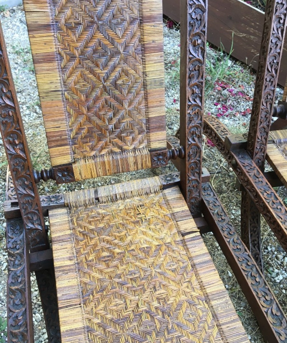 Pair Of Colonial Style Planter Armchairs, Circa 1900-photo-8