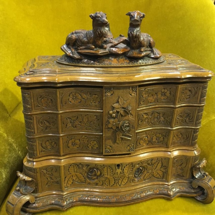 Important Jewelery Box, Work Of The Black Forest, Nineteenth-photo-2