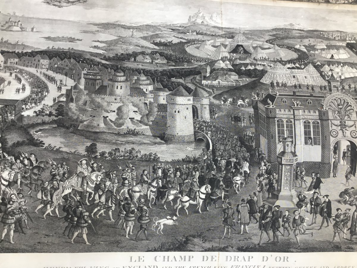 Le Camp Du Drap D’or Grande Gravure Panoramique (119cm)