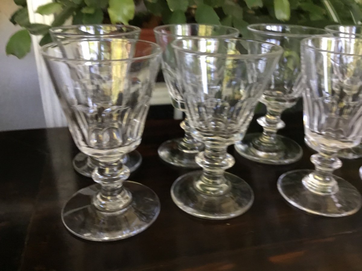 The 10  Small Crystal Cut Pans Glasses-photo-2