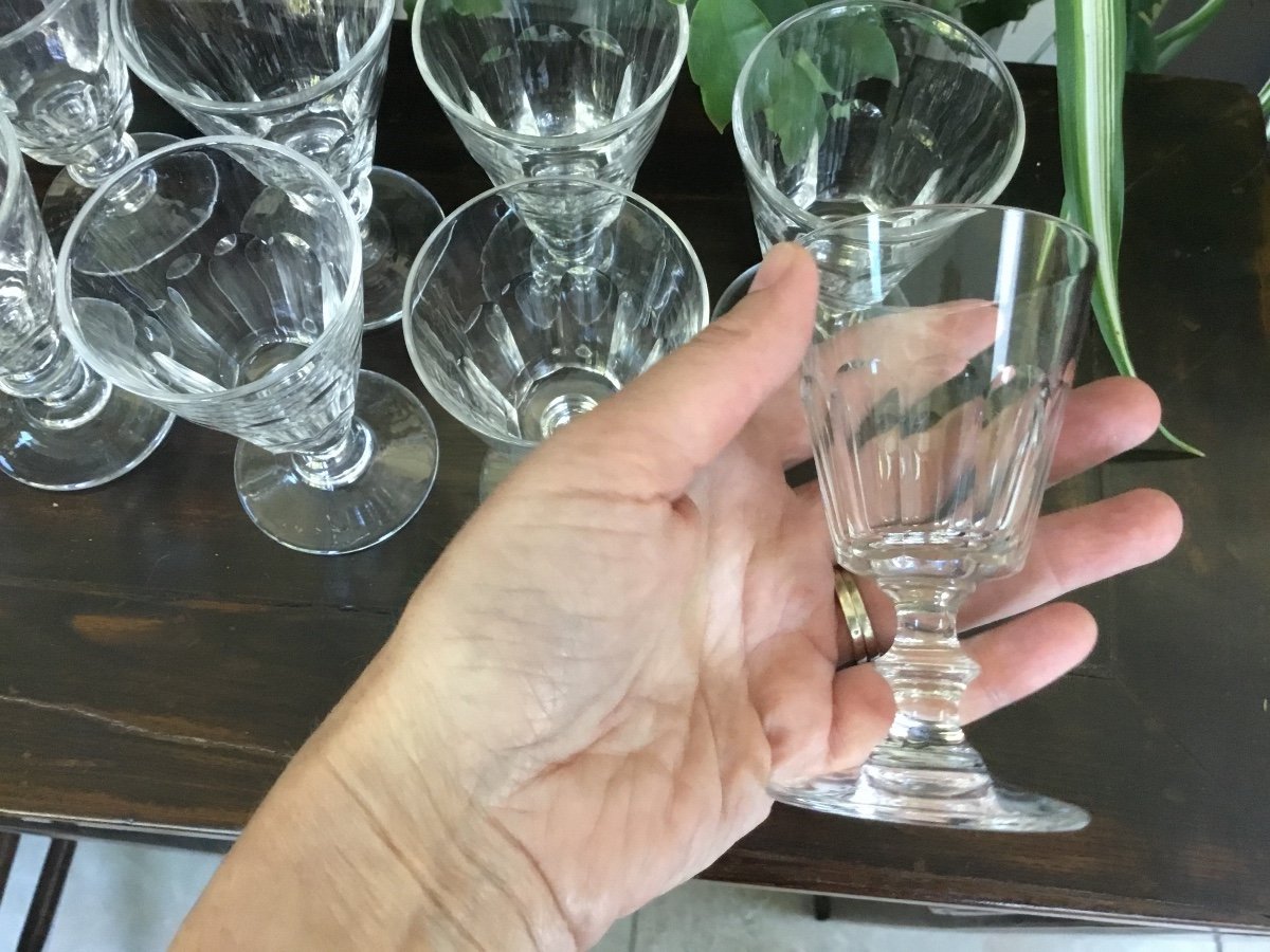 The 10  Small Crystal Cut Pans Glasses-photo-2