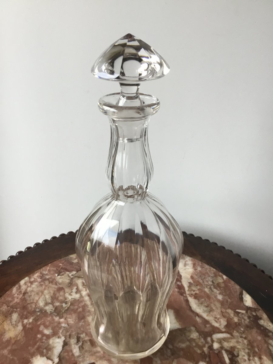 Carafe En Cristal , Prob Baccarat , Début XXème -photo-3