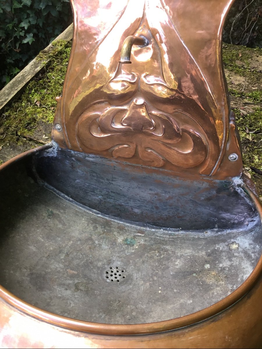 Grotesque, Anthropomorphic Copper Fountain-photo-3