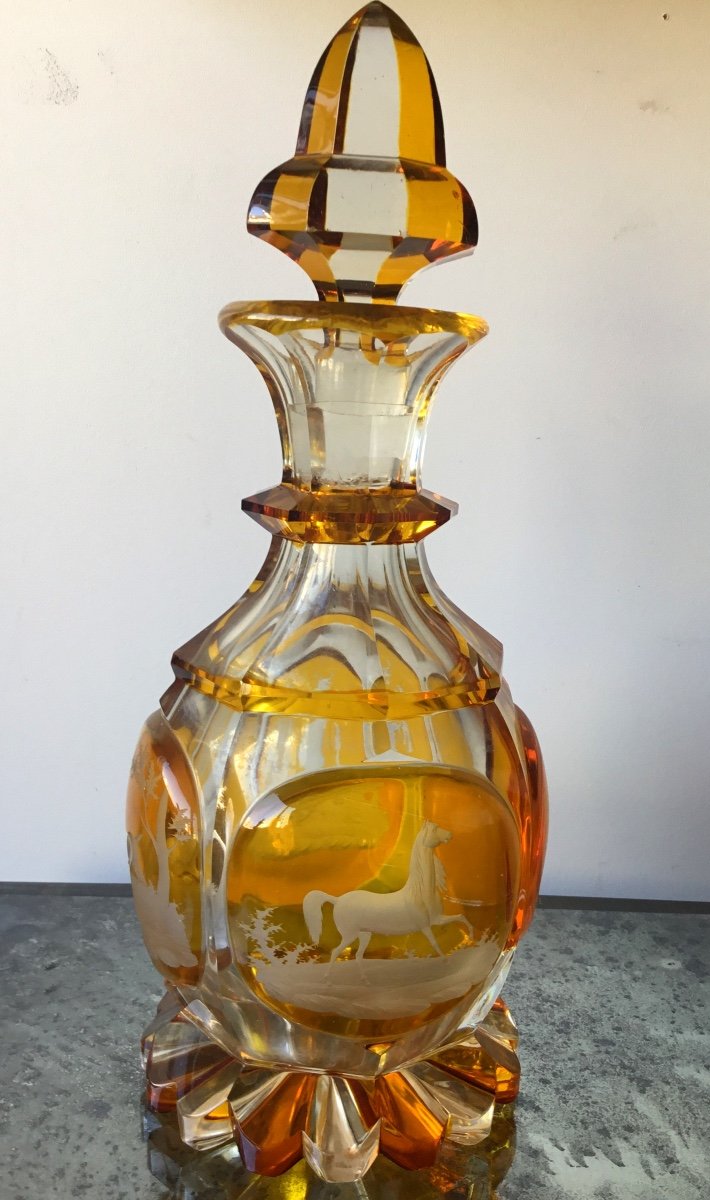 Carafe En Cristal Taillé Et Gravé, Baccarat 