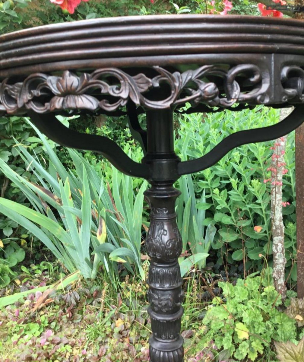 Pedestal Table In Iron Wood, China, XIXth-photo-3