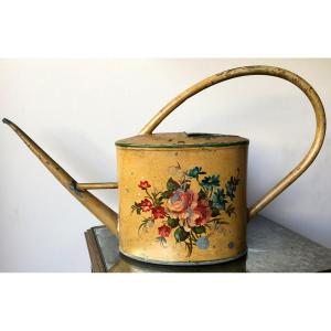 Watering Can In Painted Sheet Metal, Napoleon III Period