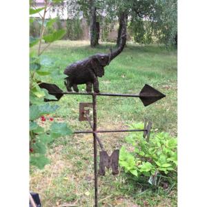 Old Weathervane With The Elephant