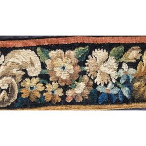 18th Century Tapestry Headband With Varied Flowers