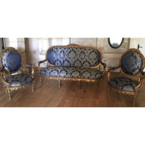 Louis XVI Style Golden Wood State Room