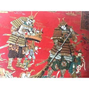 Humorous Japanese Box Set With Samurai, Signed