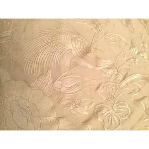 Double-sided Ivory Embroidered Manila Shawl, Napoleon III Period