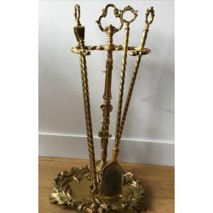 Gilt Bronze Fireplace Kit