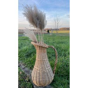 Large Wicker Carafe (2 Available)