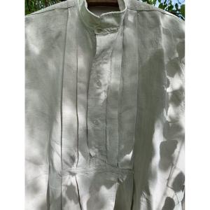 Vintage Linen Work Shirt, French Hemp