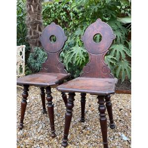 The Pair Of Hall Chairs 