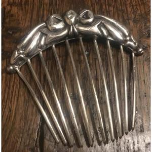 Belle Epoque Silver Hair Comb 