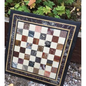 Chessboard In Polychrome Marble Samples