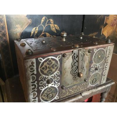 Metal Messenger Box With Openwork Decor Of Gothic Motifs