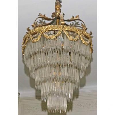 Louis XVI Style Chandeliers , 5 Rawls  Of Cristals 