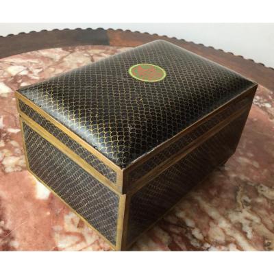 Cloisonné Enamel Box With Scales Decor