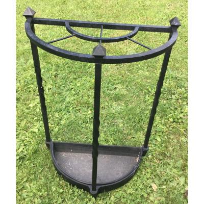 Umbrella Stand In Cast Iron With Three Compartments