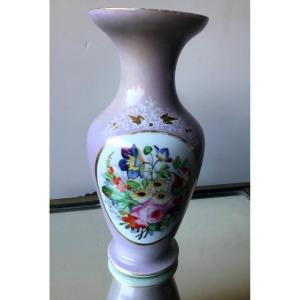 Parma Porcelain Vase With Bouquet Of Flowers Decor, Napoleon III