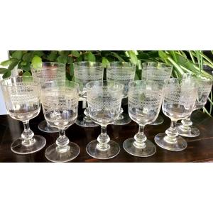 The 10 Engraved Crystal Glasses