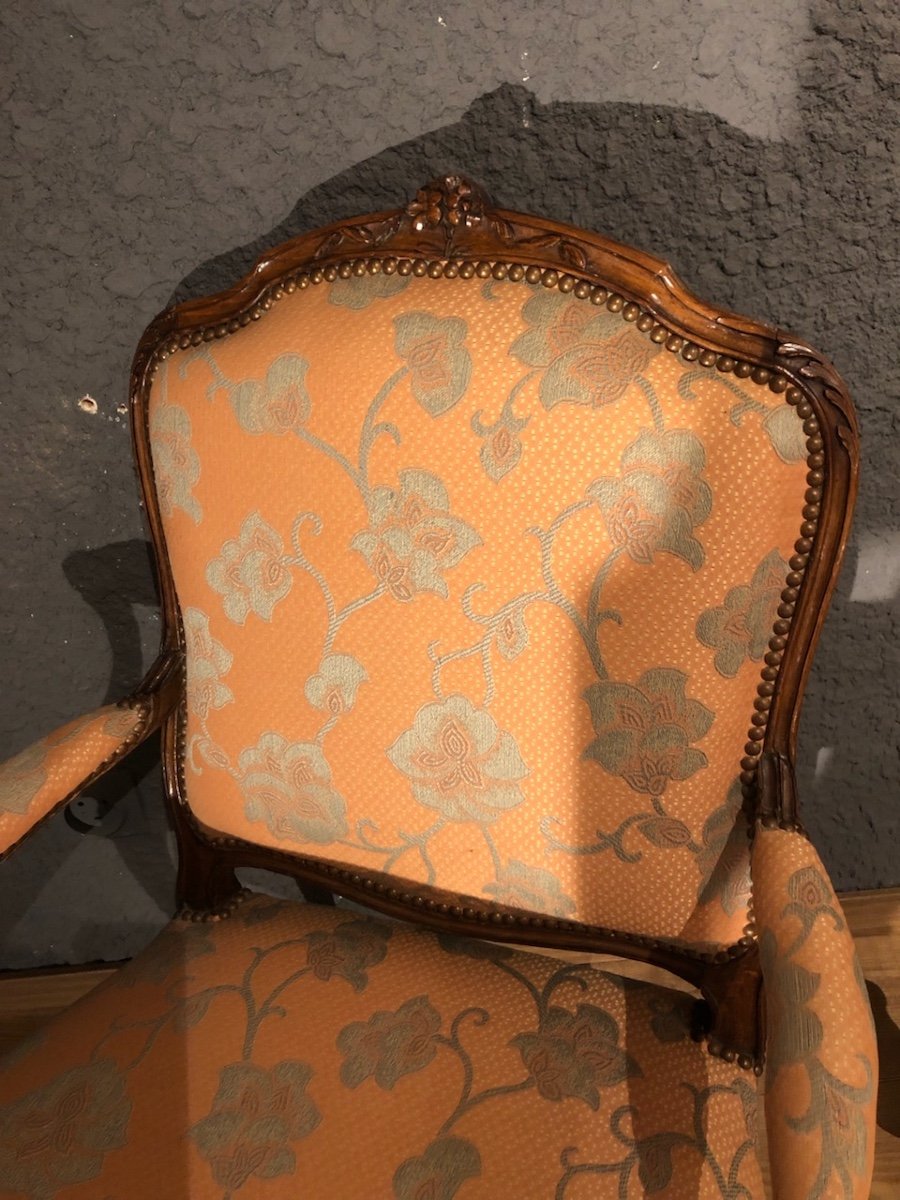 Louis Delanois ( 1731-1792) Fauteuil à La Reine époque Louis XV-photo-4