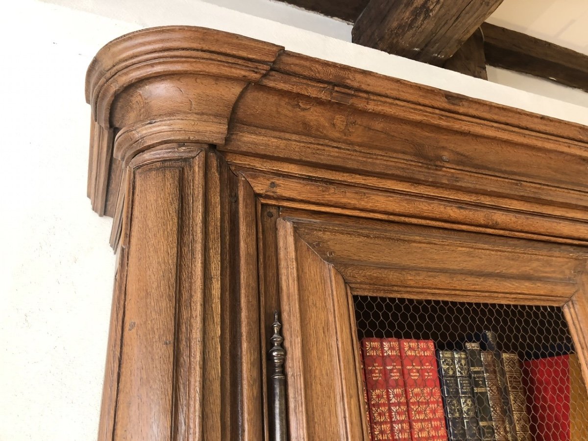 Bibliothèque de boiserie Régence En Chêne Blond Epoque XVIII Eme Siècle -photo-1