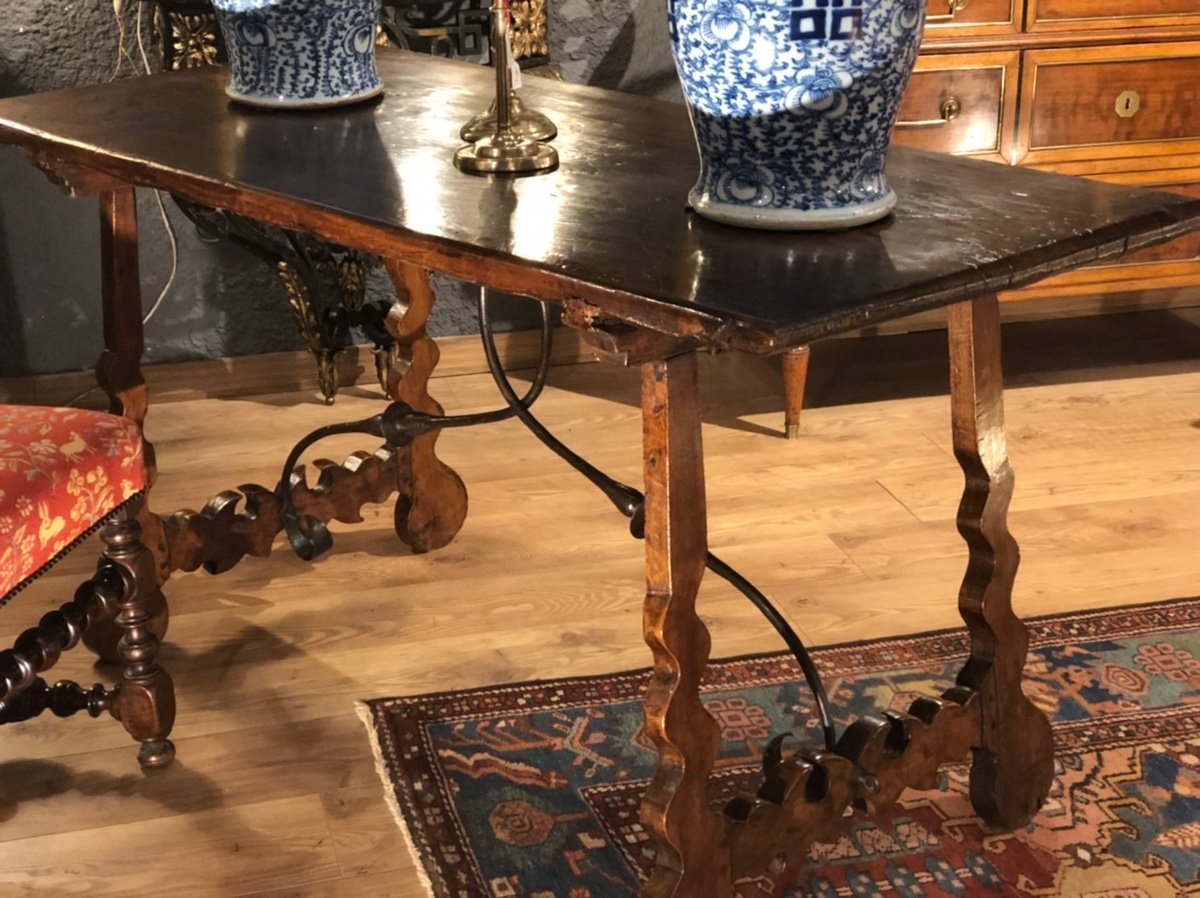 Rectangular Table In Walnut XVII Eme Century-photo-3