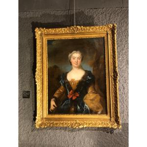 Portrait De  Femme époque Louis XV école Française Du  XVIII éme Huile Sur Toile 