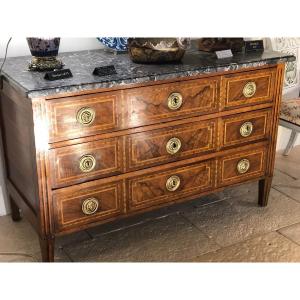 Louis XVI Chest Of Drawers Stamped Courte, Master Cabinetmaker From Dijon 