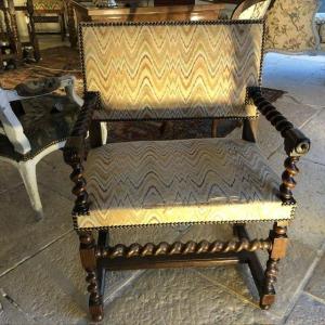 17th Century Walnut Arm Chair 