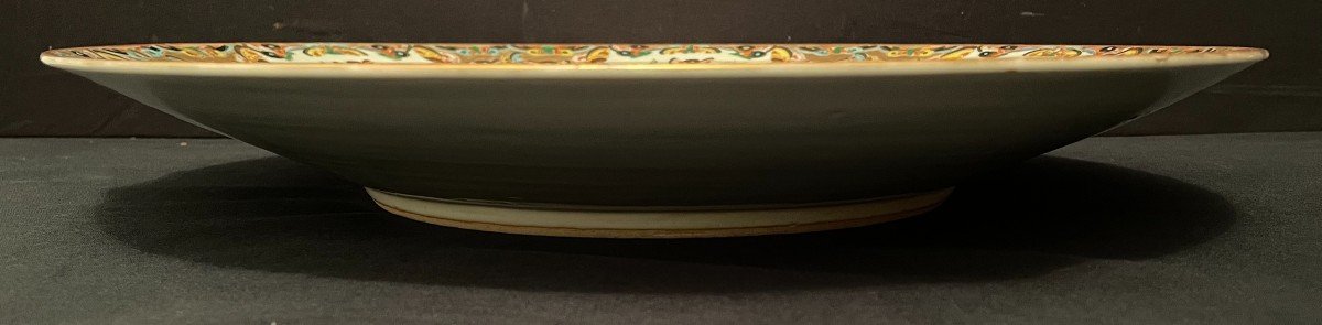 Chine Canton Grand Plat En Porcelaine Aux Papillons Fin XIXème -photo-7