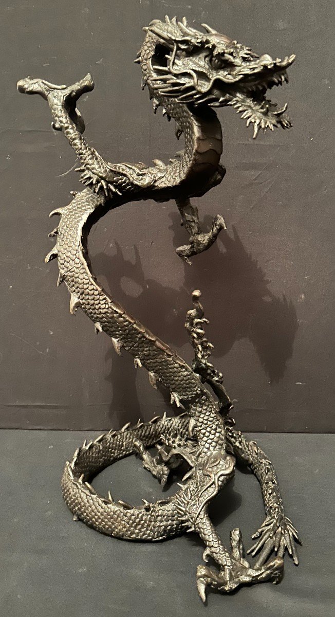 China Indochina Bronze Dragon 47 Cm Late Nineteenth Century