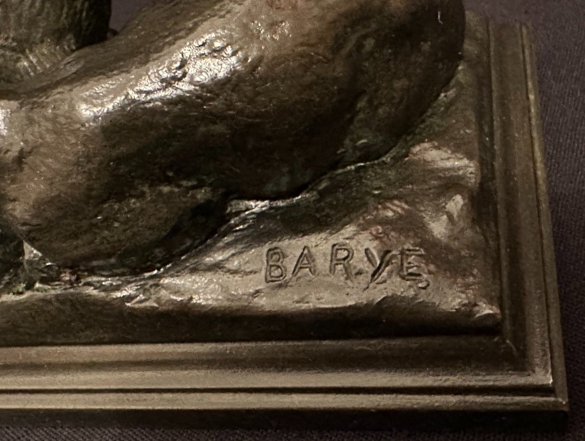 Antoine Louis Barye Bronze Biche Et Son Faon Fonte Barbedienne XIXème-photo-4