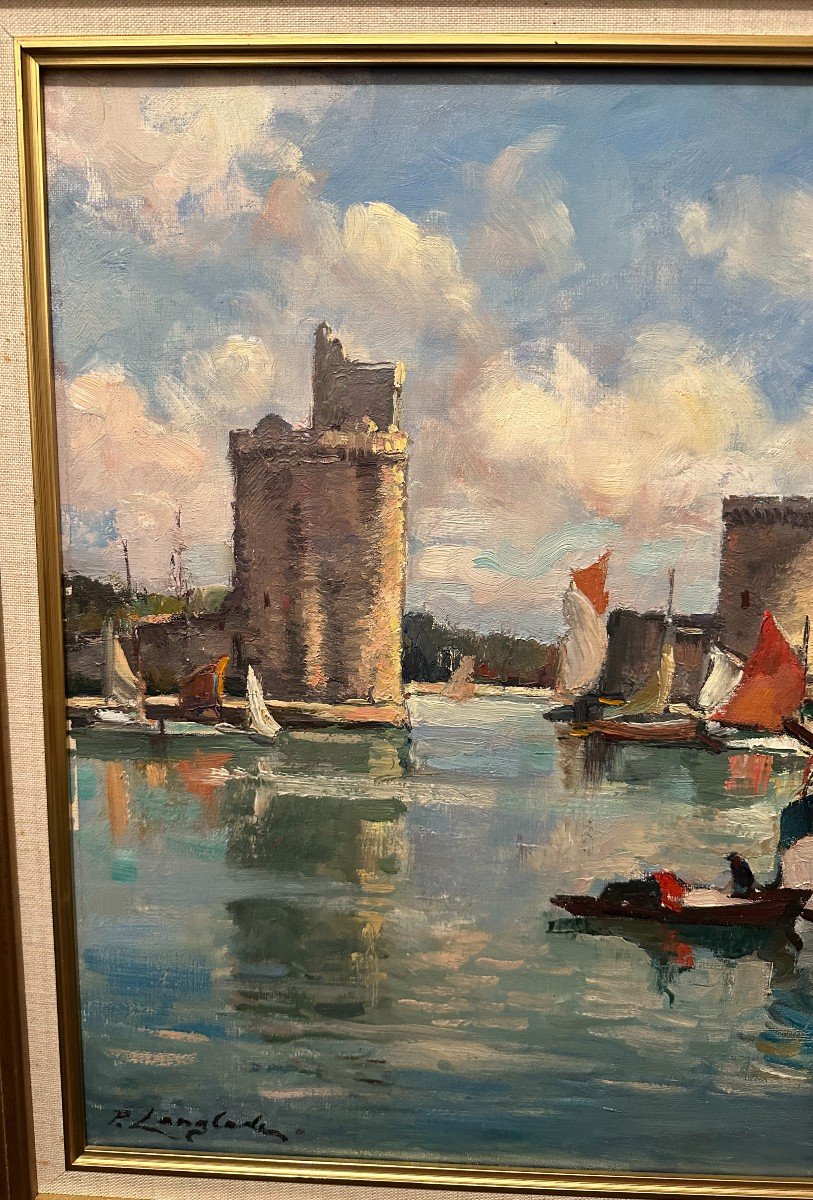 Tableau Port De La Rochelle Par Pierre Langlade-photo-3