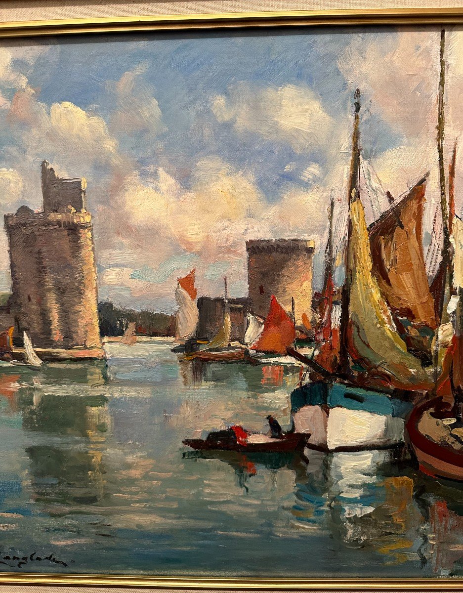 Tableau Port De La Rochelle Par Pierre Langlade-photo-4