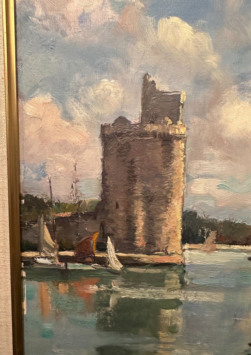 Tableau Port De La Rochelle Par Pierre Langlade-photo-2