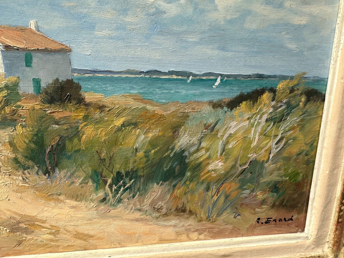 Tableau Maisons Blanches Au Martray île De Ré Par Raymond Énard-photo-6