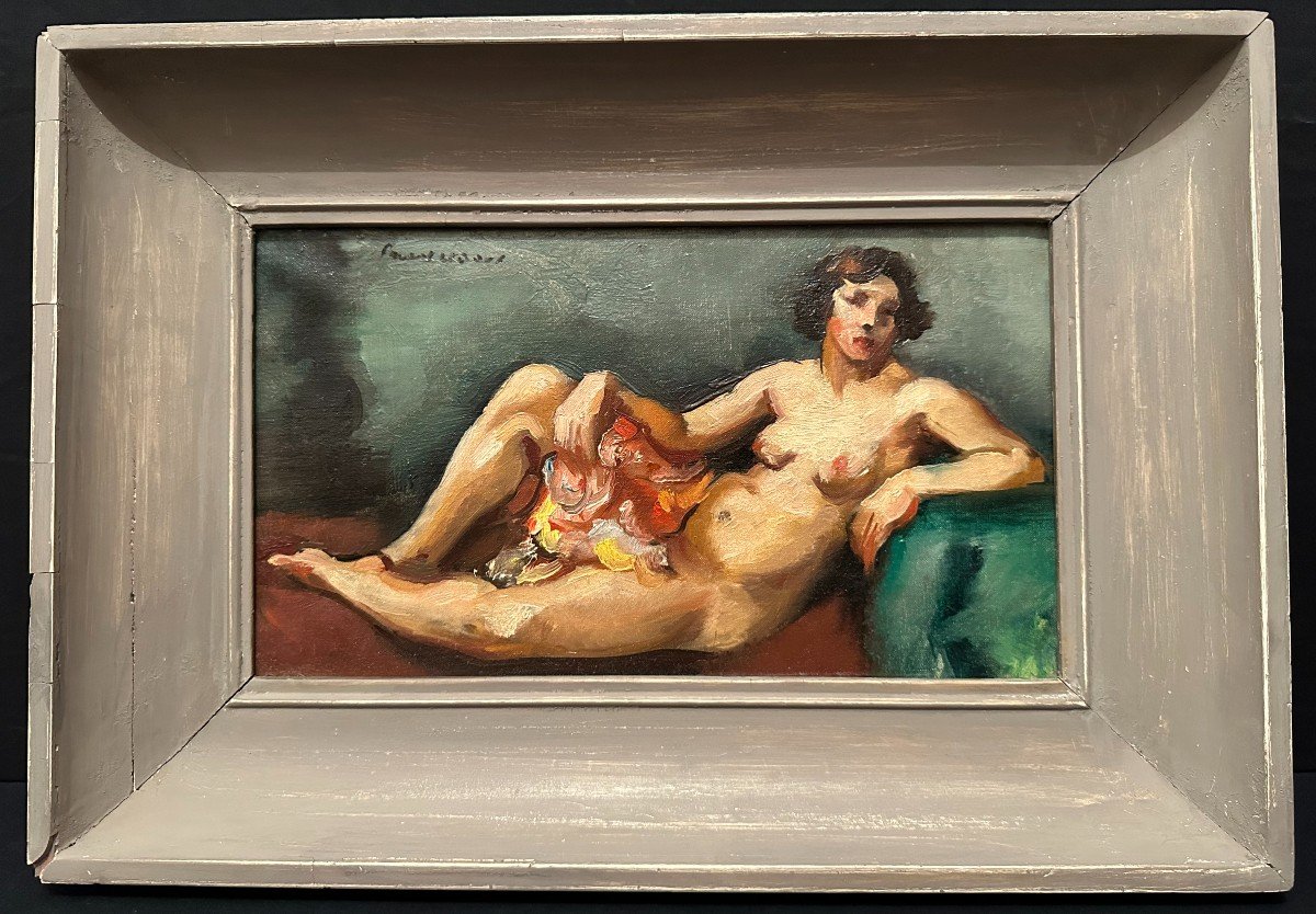 Nude Painting Of Woman With Shawl By Charles Picart Le Doux