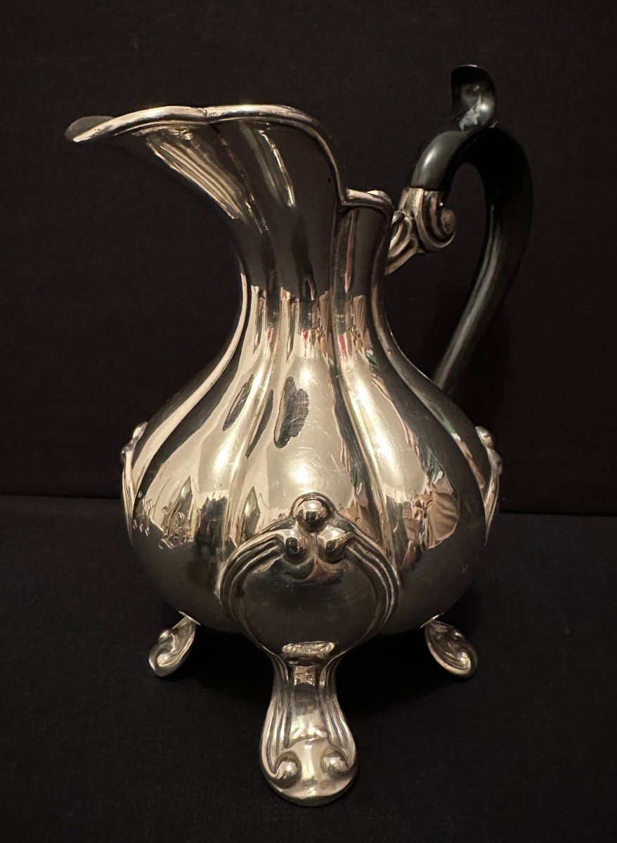 Large Sterling Silver Creamer Milk Pot By Jean François Veyrat 19th Century