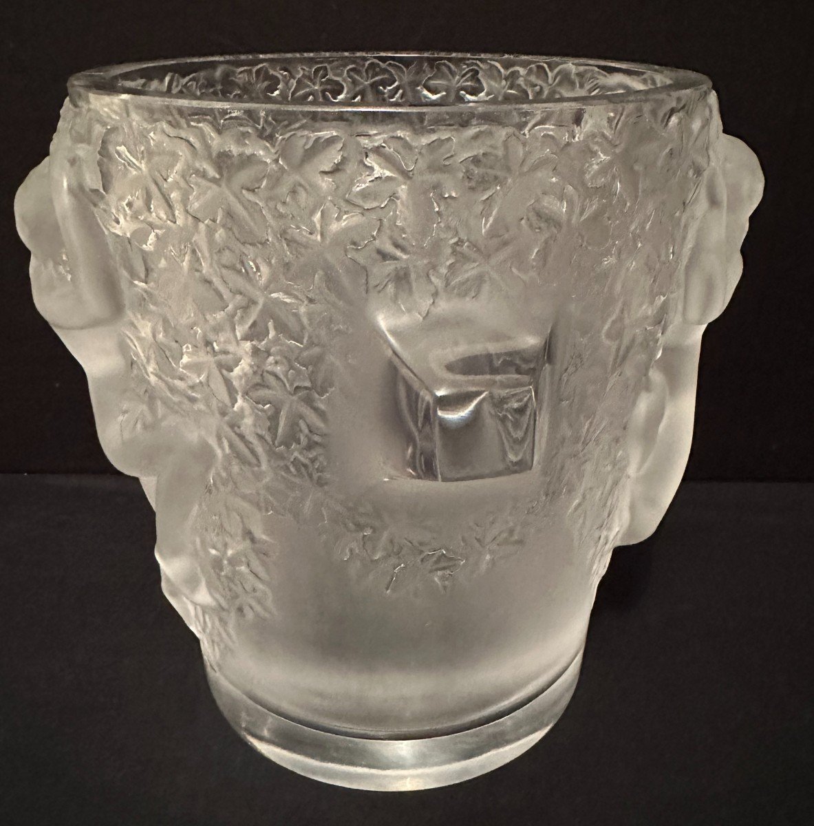 Lalique Champagne Bucket In Crystal Ganymède Model-photo-4