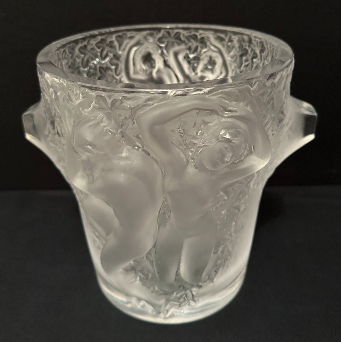 Lalique Champagne Bucket In Crystal Ganymède Model