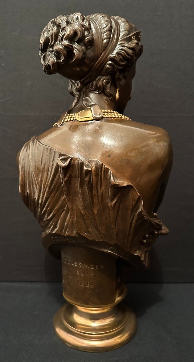 Buste Femme  Bronze Hélène De Troie Par Jean- Baptiste Clésinger Barbedienne Fondeur 1860-photo-4