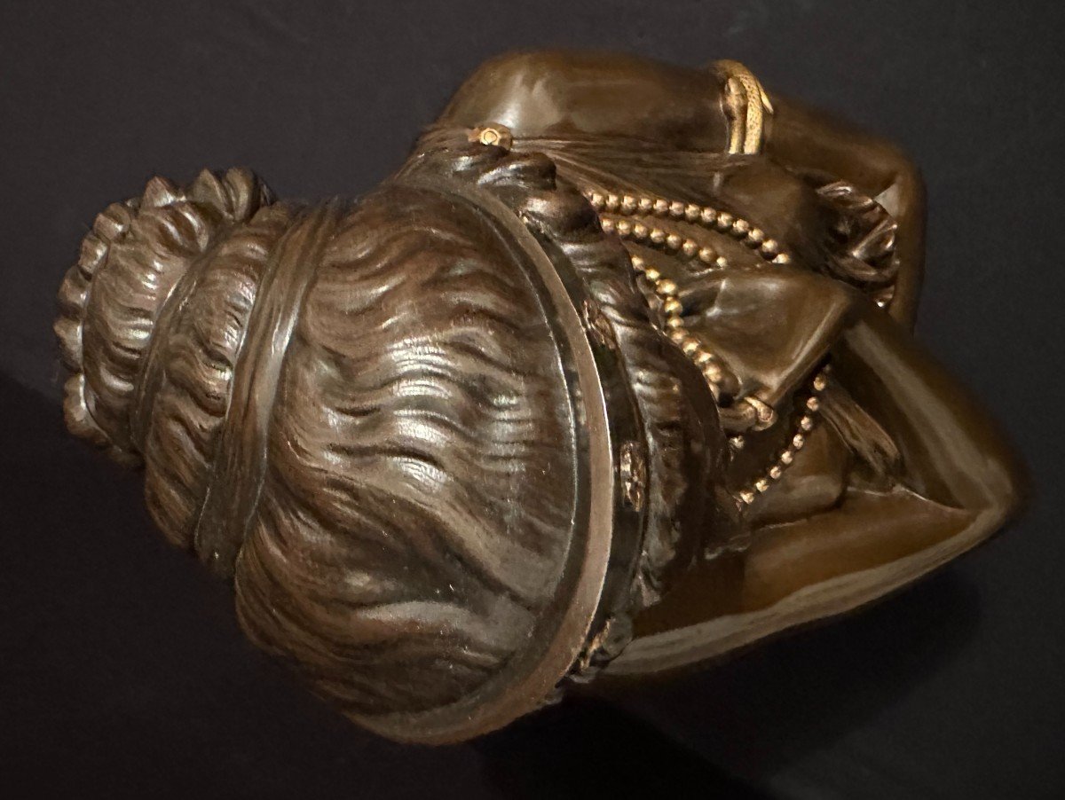 Buste Femme  Bronze Hélène De Troie Par Jean- Baptiste Clésinger Barbedienne Fondeur 1860-photo-6