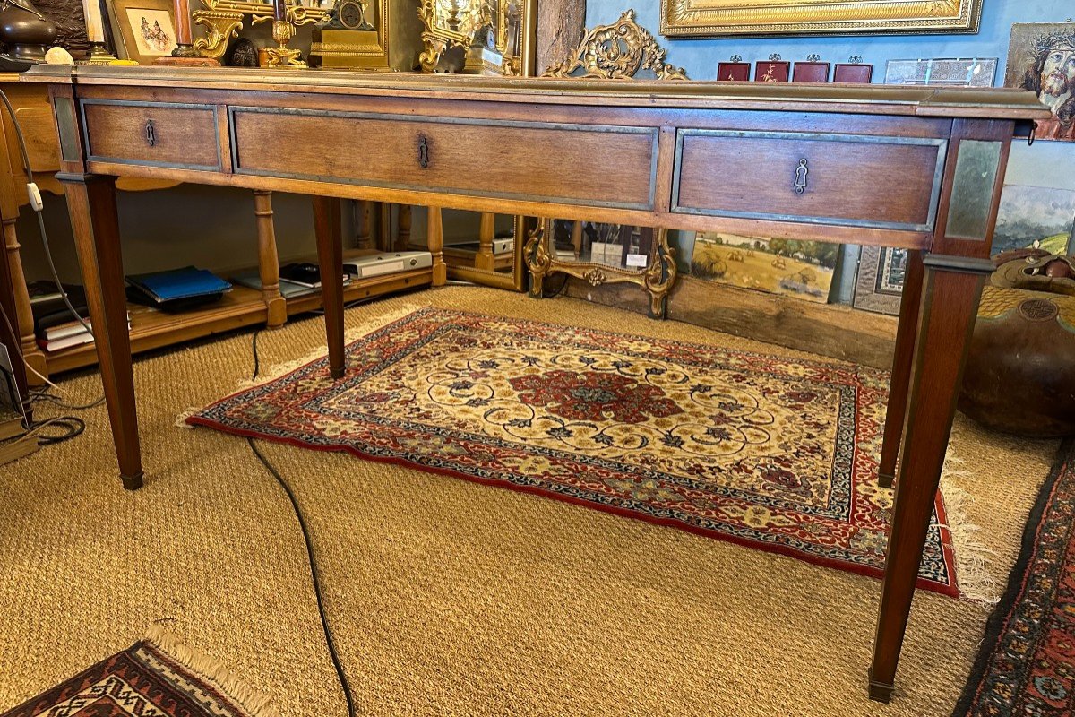 Mahogany Directoire Style Flat Desk Mid 20th Century 146 Cm-photo-3