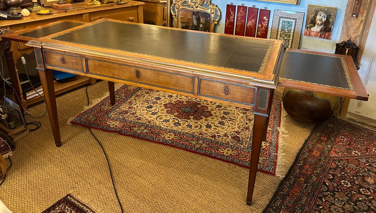 Mahogany Directoire Style Flat Desk Mid 20th Century 146 Cm-photo-4