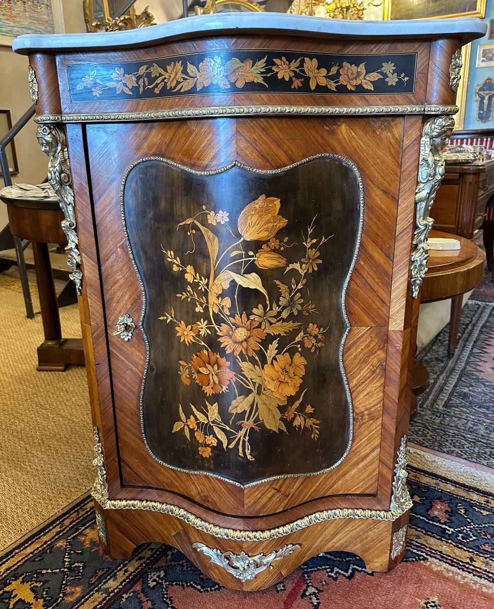 Furniture  One Door Marquetry Napoleon III Period-photo-2