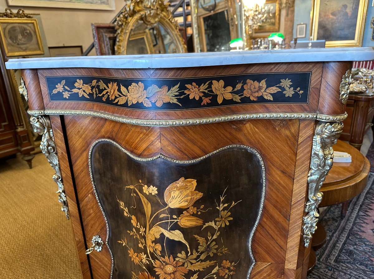 Furniture  One Door Marquetry Napoleon III Period-photo-3